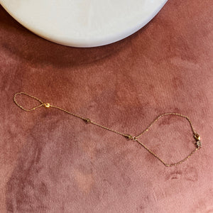 Pave Hand Chain Bracelet, Rose Gold - Bella Mayford