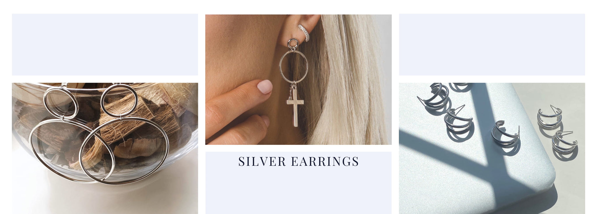 All Silver Earrings by Bella Mayford