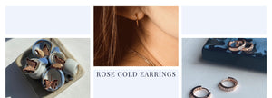 All Rose Gold Earrings by Bella Mayford