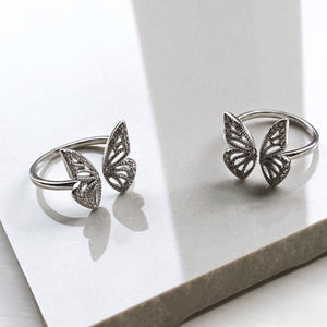 Butterfly Open Ring, Sterling Silver