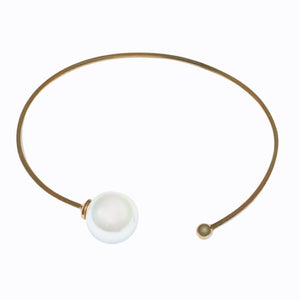 Freshwater Pearl Cuff, 14ct Gold Plate