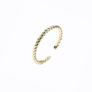 Twisted Open Ring, 14ct Gold Plate