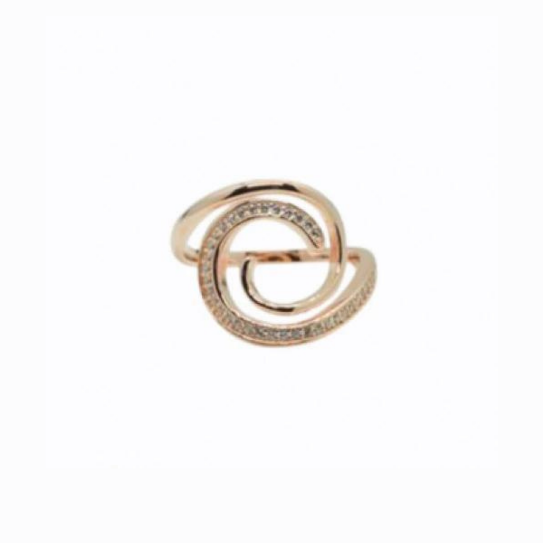 Circle Pavé Ring, Rose Gold