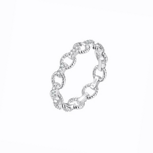 Queen Chain Ring, Sterling Silver