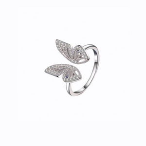 Butterfly Open Ring, Sterling Silver