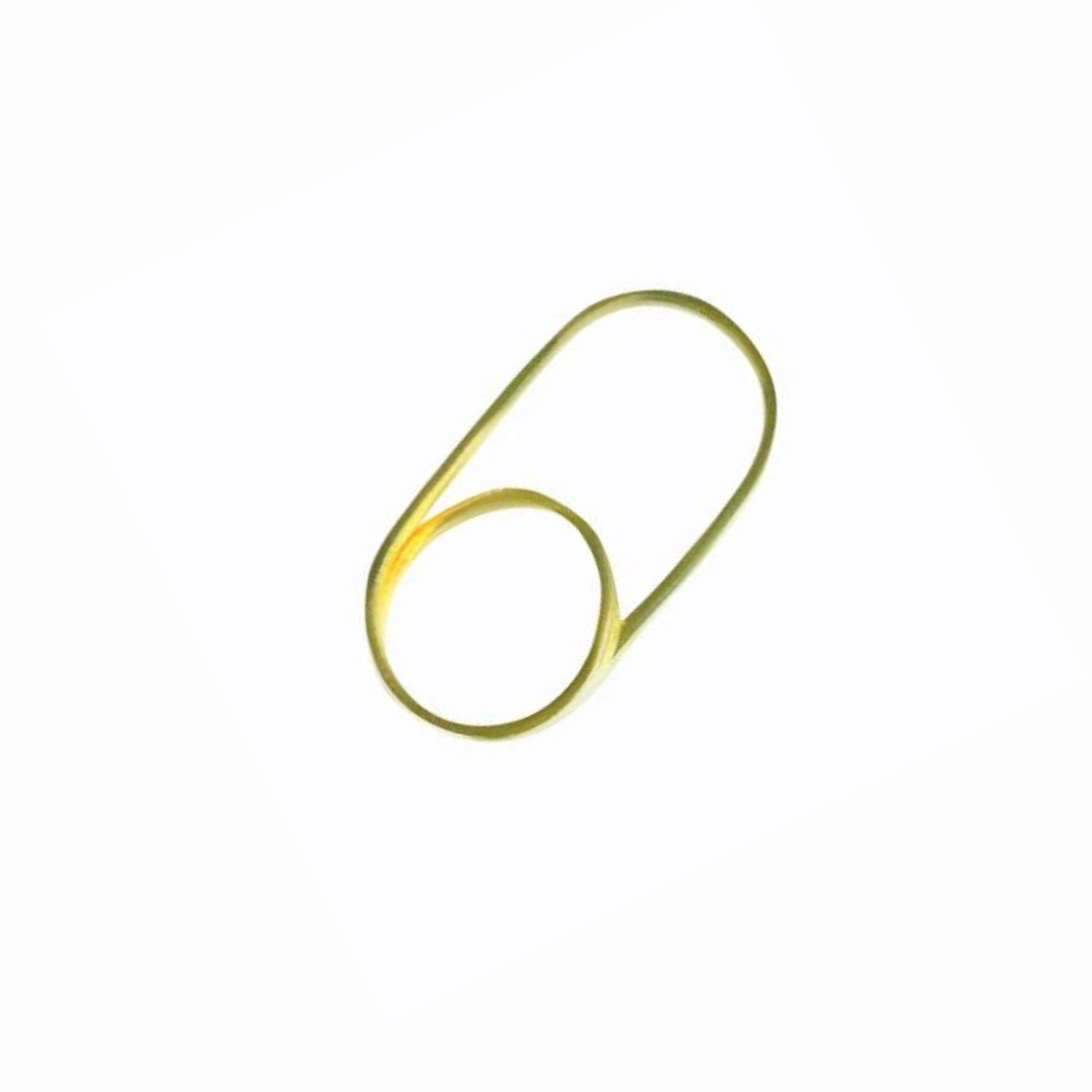 Double Finger Ring, 14ct Gold Plate