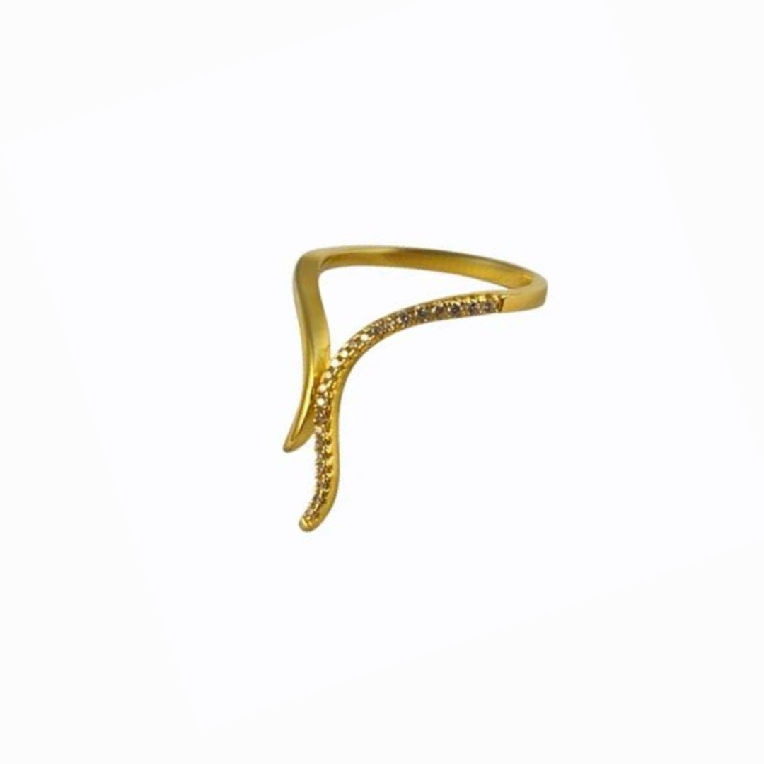 Wave Ring, 14ct Gold Plate