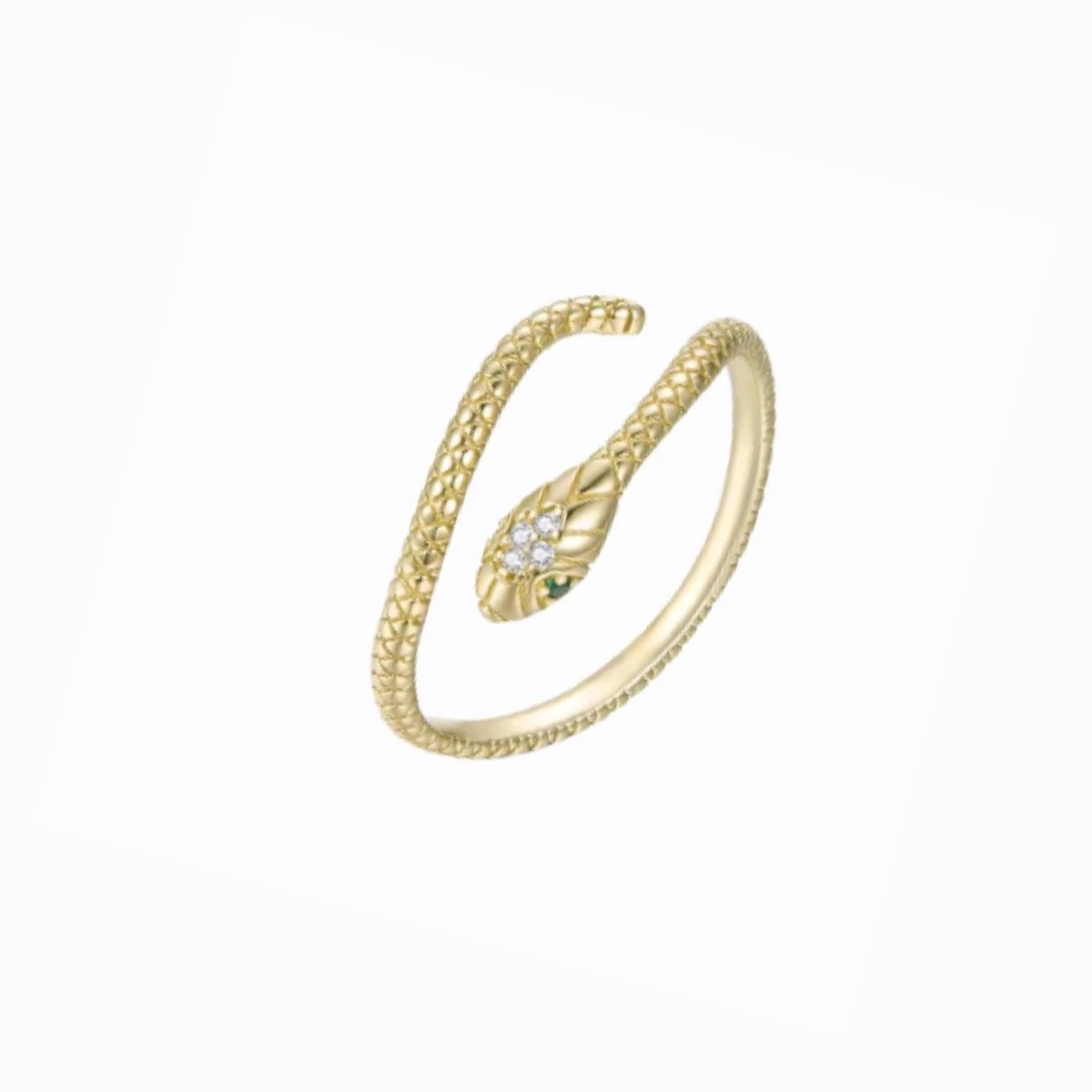 Snake Ring, 14ct Gold Plated