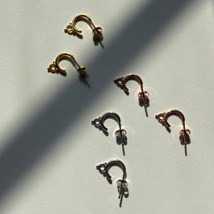 Bohéme Mini Hoop Earrings, Rose Gold