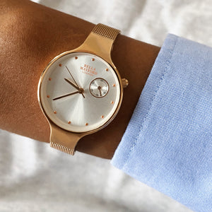 The Classic Chelsea. Rose Gold Dial, Rose Gold Steel Strap