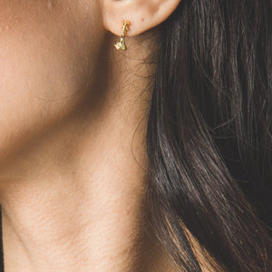 Queen Stud Earrings, Gold - Bella Mayford