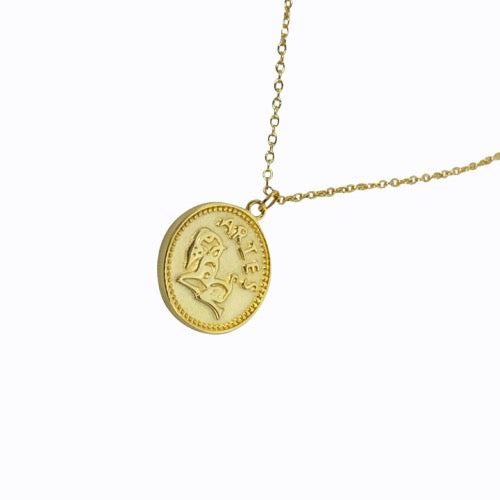 Horoscope Pendant Necklace, 14ct Gold Plate