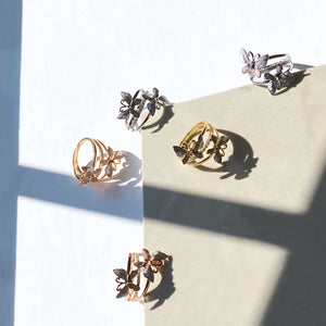 Double Butterfly Ring, Rose Gold