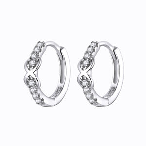 Infinity Mini Hoop Earrings, Sterling Silver