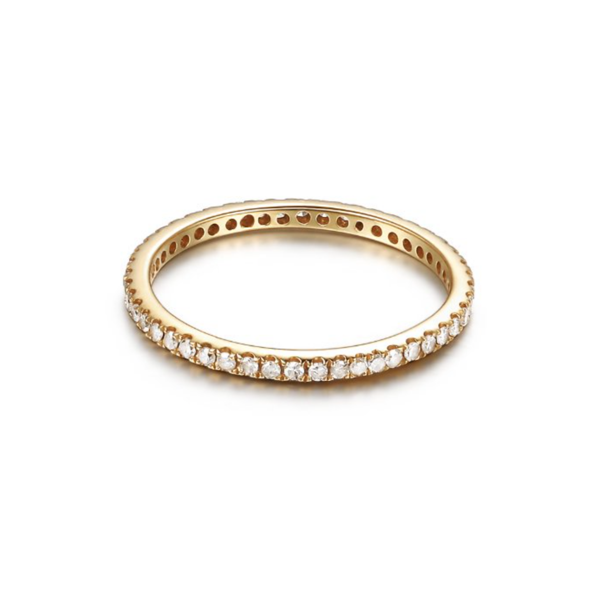 Pavé Band Ring, 14ct Gold Plate