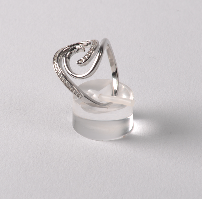 Circle Pave Ring, Silver - Bella Mayford