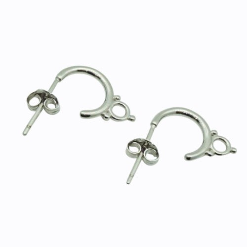 Bohéme Mini Hoop Earrings, Sterling Silver