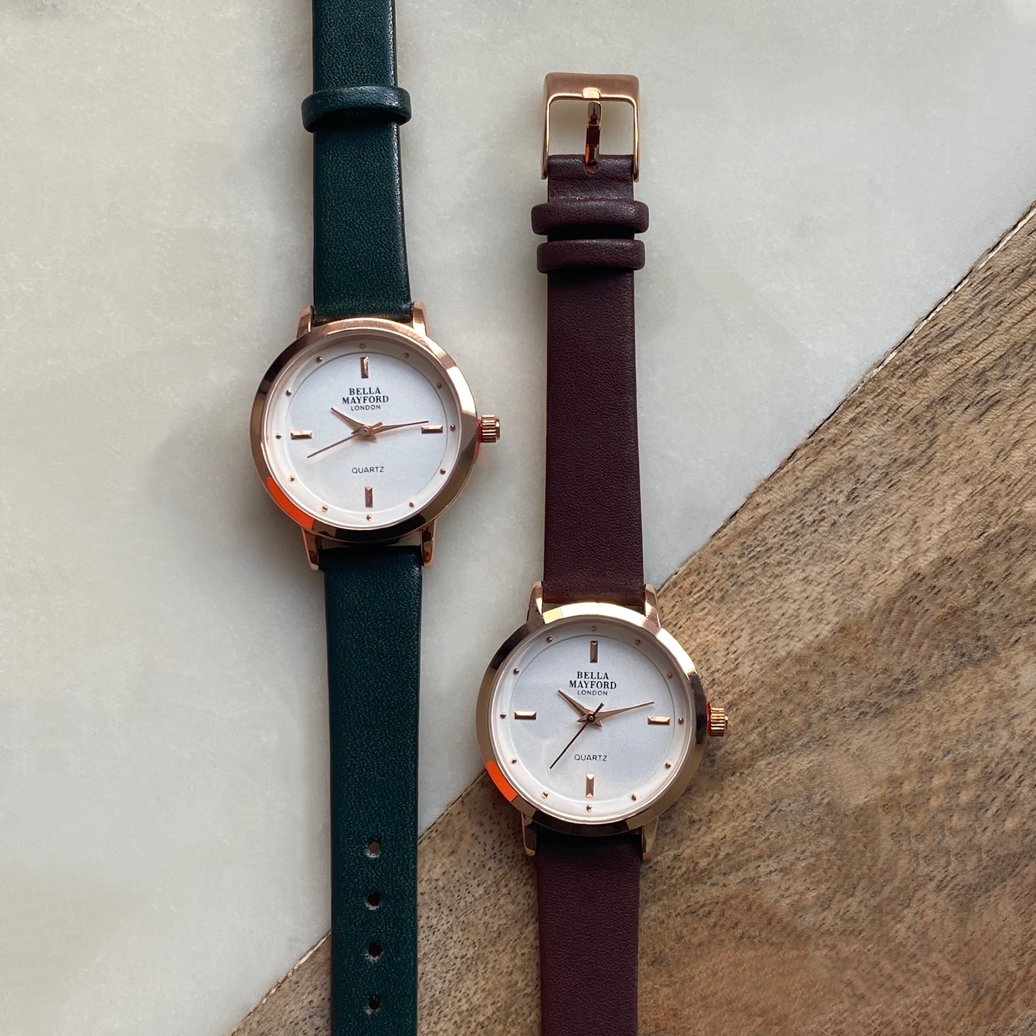 The Classic Lady. Brown Leather Strap