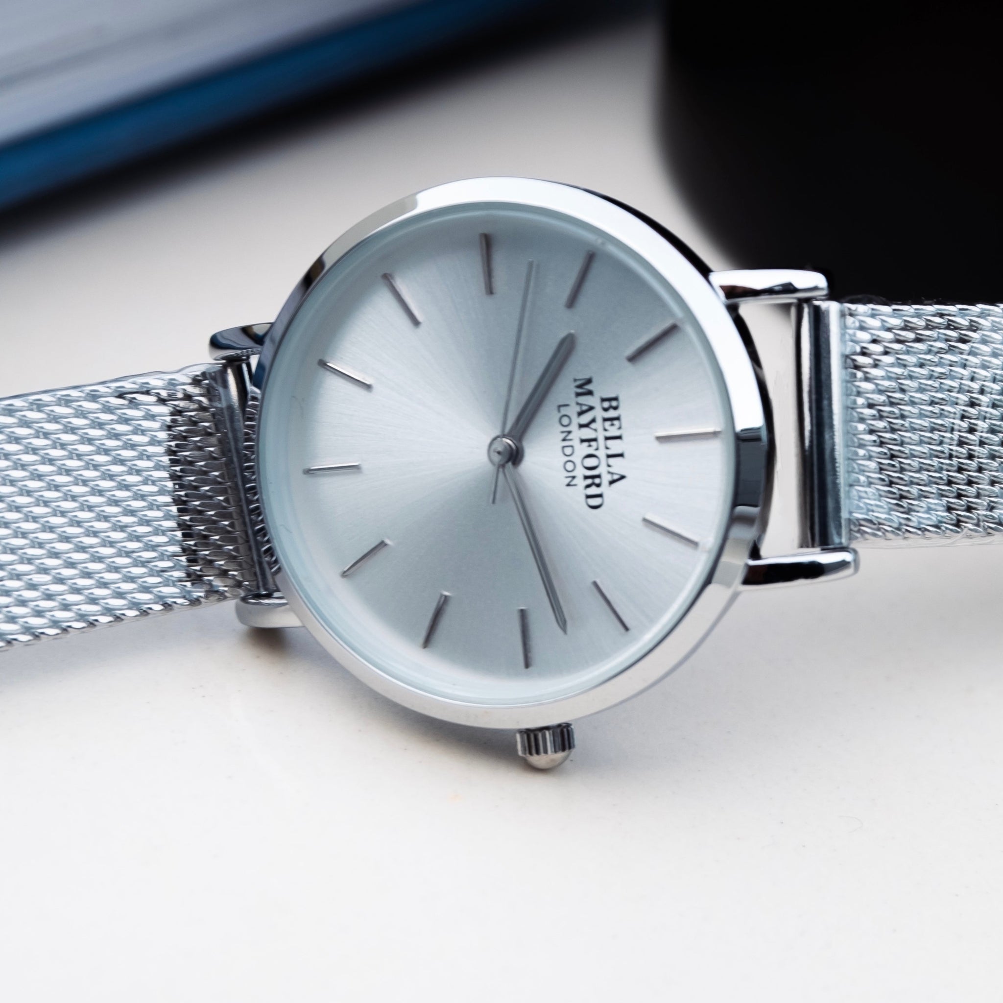 Classic Day, Silver Stainless Steel Strap, Silver Dial
