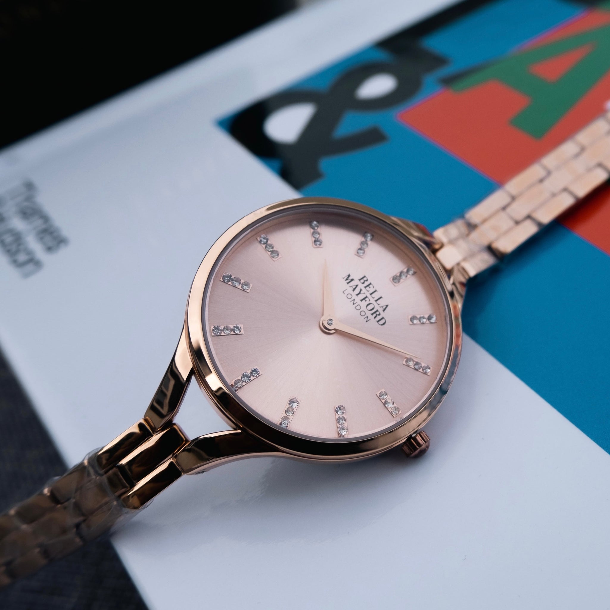The Regent, Rose Gold, Stainless Steel Strap, Rose Gold Dial