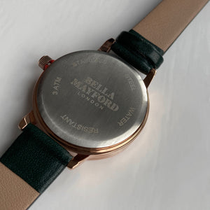 The Classic Lady. Forest Green Leather Strap