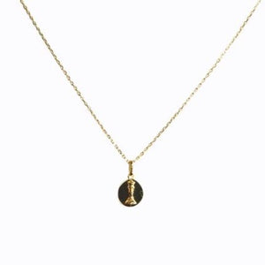Signature Queen Coin Necklace, 14ct Gold Plate