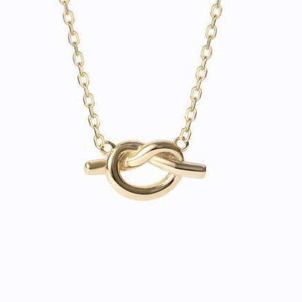 Love Knot Necklace, 14ct Gold Plate