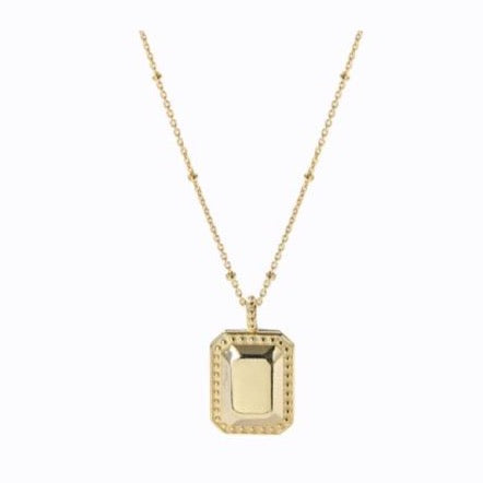 Rectangle Pendant, 14ct Gold Plate