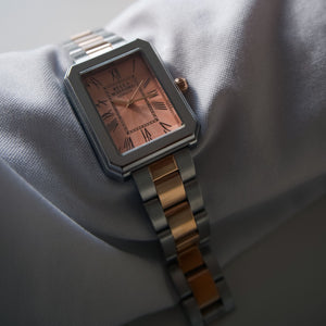The Bold Grace Watch, Silver and Gold Stainless Steel Strap