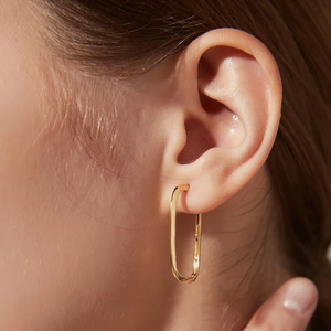 Huggie Hoop Earrings, 14ct Gold Plate