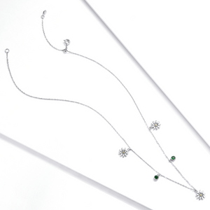 Daisy Chain Necklace, Sterling Silver