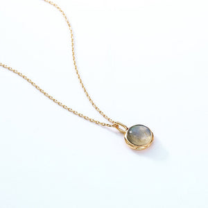 World Of Gemstone Pendant Necklace, 14K Gold Plate