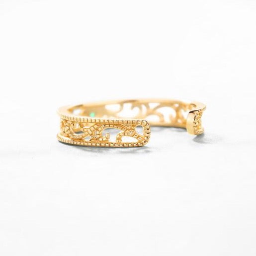 Ribbon Stackable Ring, 14K Gold Plate