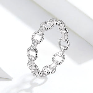 Queen Chain Ring, Sterling Silver