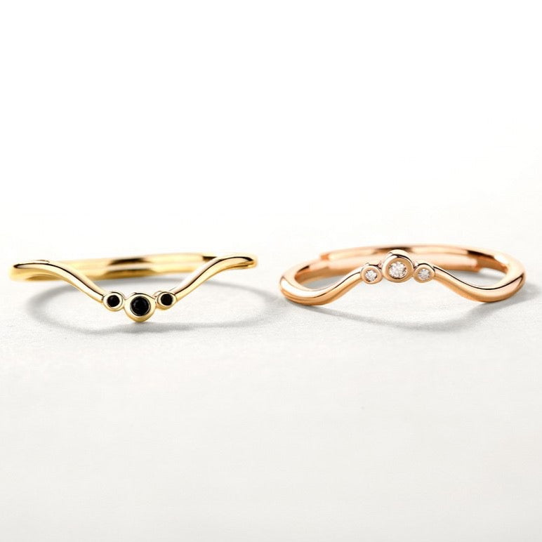 New Beginning Stackable Ring, 14ct Gold Plate
