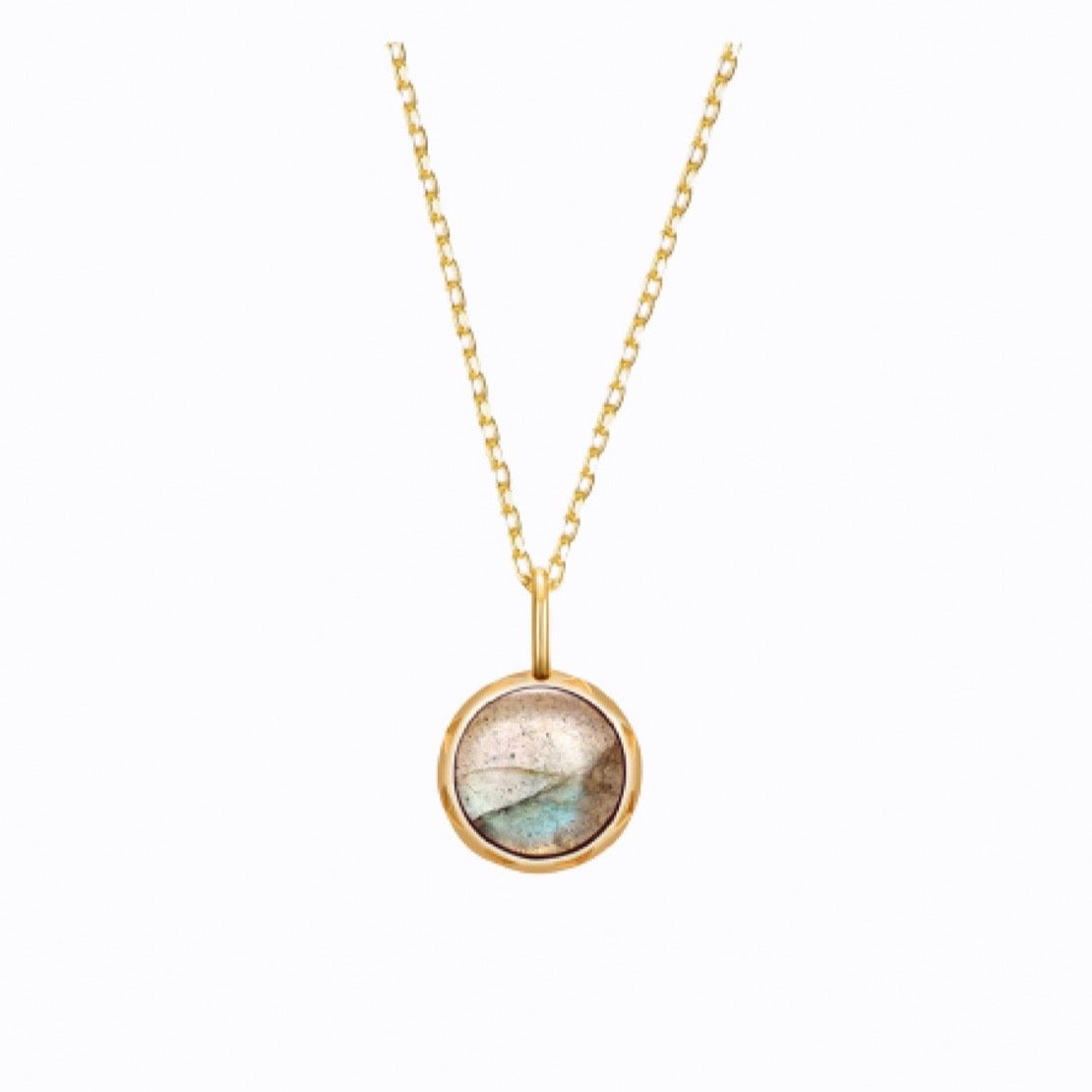 World Of Gemstone Pendant Necklace, 14K Gold Plate