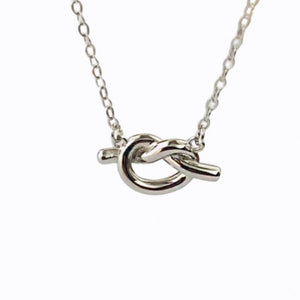 Love Knot Necklace, Sterling Silver