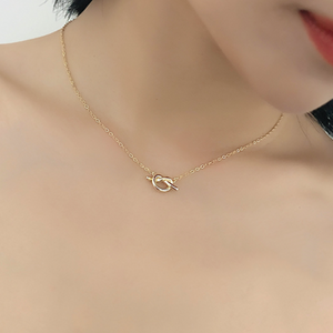 Love Knot Necklace, 14ct Gold Plate