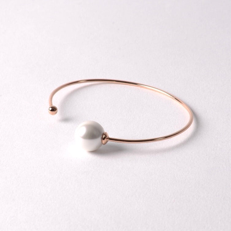Freshwater Pearl Cuff, Rose Gold